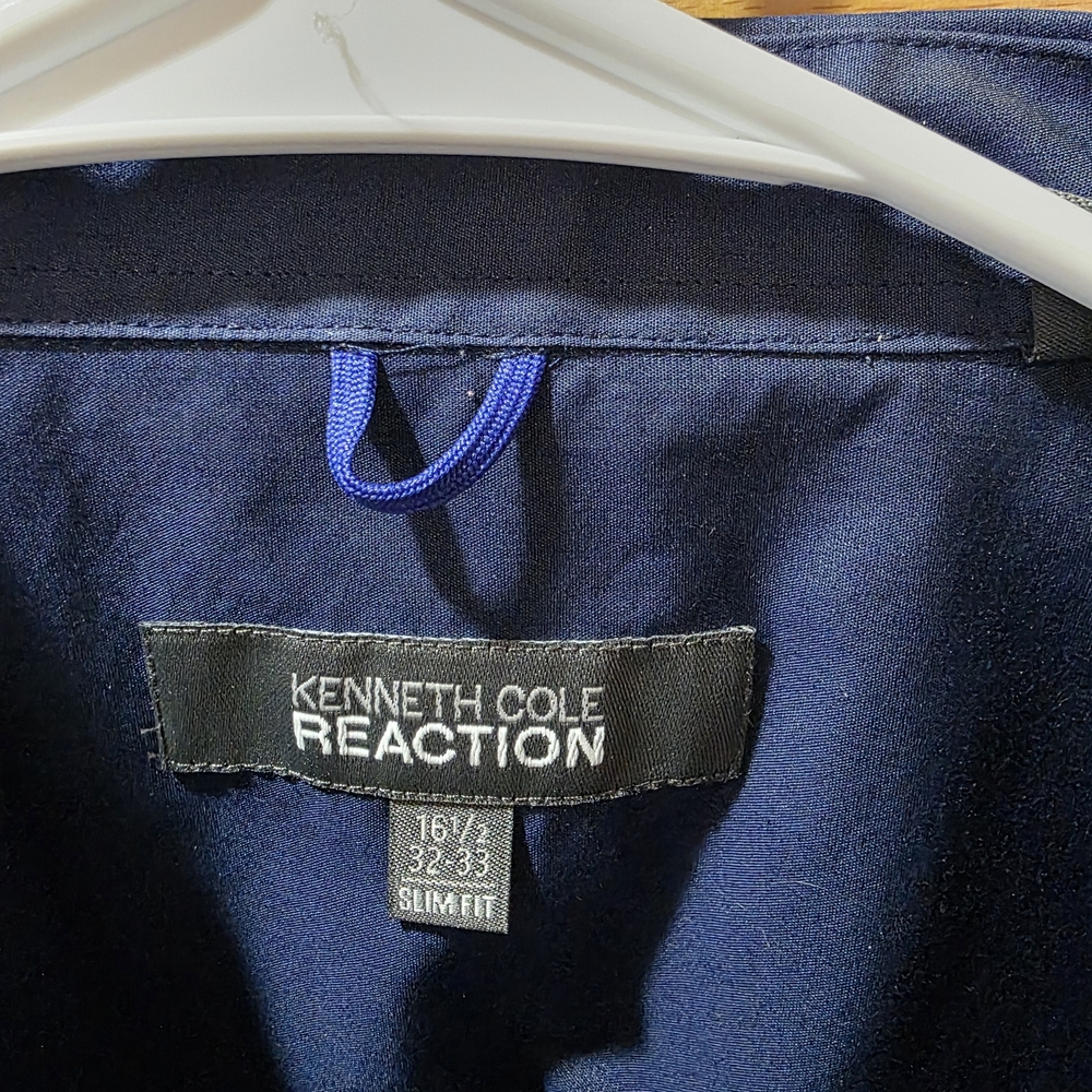 Kenneth Cole Reaction Navy Dress Shirt